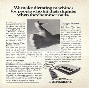 1967 Dictaphone One Time Master Dictabelt Vintage Magazine Print Ad/Poster